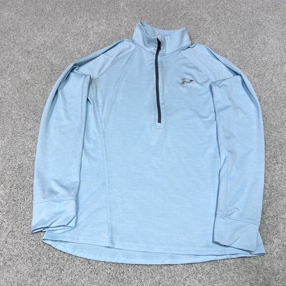 Under Armour Activewear Jacket Women’s Blue Long Sleeve 1/2 Zip Size Small - Picture 1 of 9